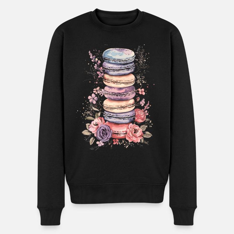 Macaron-liebhaber Macaron Baker - Männer Premium Bio Pullover - Schwarz