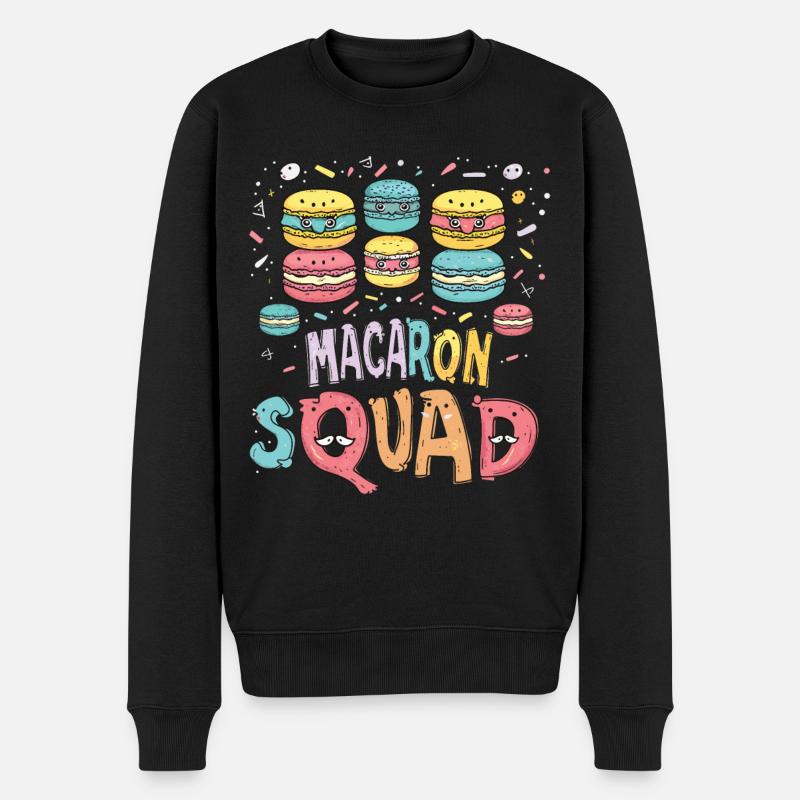 Macaron-liebhaber Macaron Baker - Männer Premium Bio Pullover - Schwarz