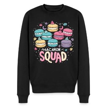 Amateurs de macarons Macaron Baker - Pull Premium bio Homme - noir - Devant - Nico (187cm)