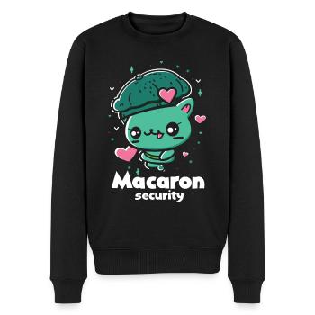 Amateurs de macarons Macaron Baker - Pull Premium bio Homme - noir - Devant - Nico (187cm)
