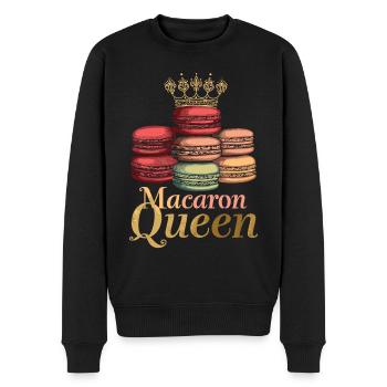 Amateurs de macarons Macaron Baker - Pull Premium bio Homme - noir - Devant - Nico (187cm)