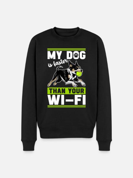 Flyball Hundesport - Männer Premium Bio Pullover - Schwarz