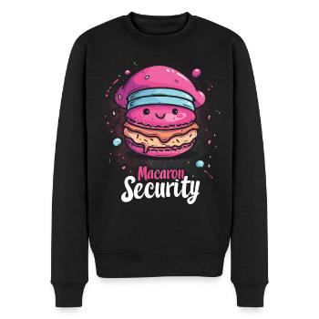 Amateurs de macarons Macaron Baker - Pull Premium bio Homme - noir - Devant - Nico (187cm)