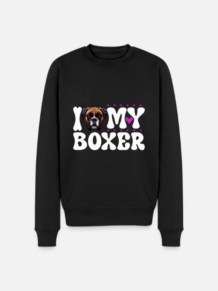 J'adore mon boxeur - Pull Premium bio Homme - noir