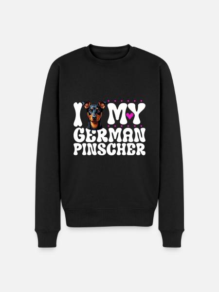 I love my German Pinscher - Men's Premium Organic Jumper - black