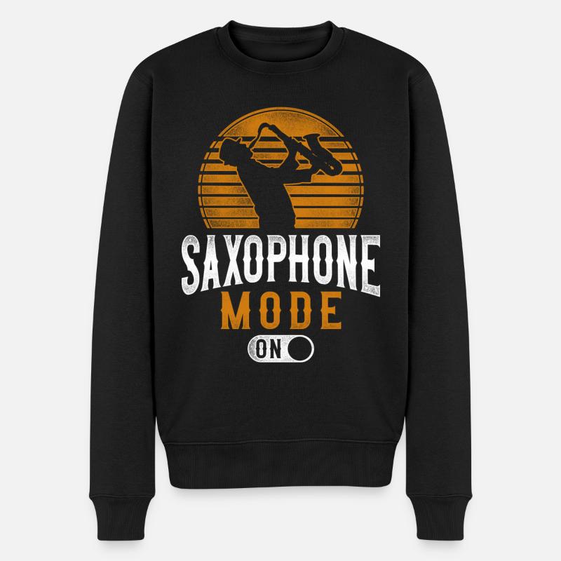Saxophone Mode saxophone activé - Pull Premium bio Homme - noir