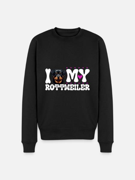 J'adore mon Rottweiler - Pull Premium bio Homme - noir