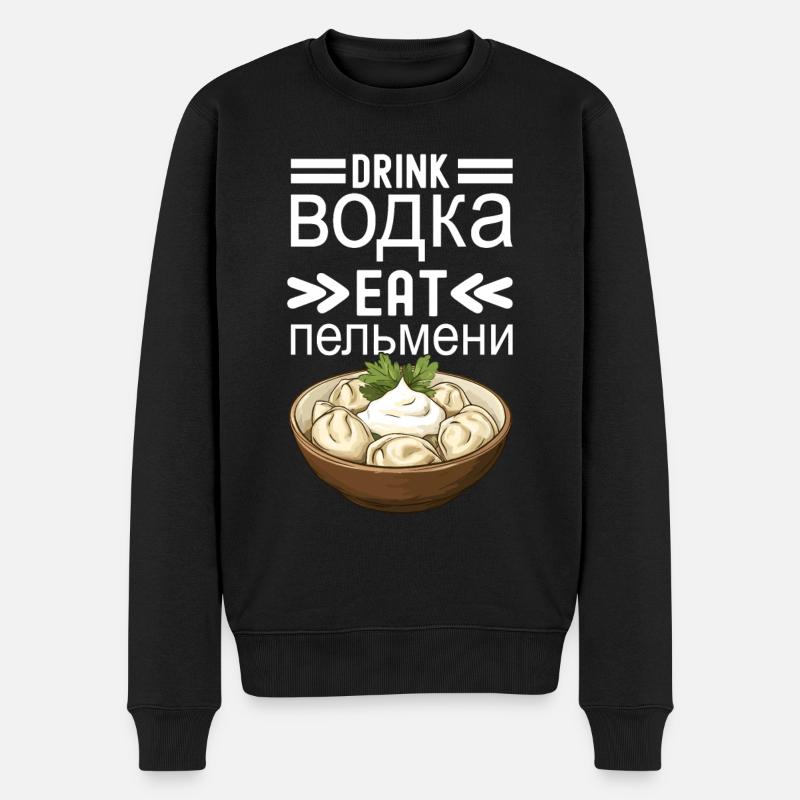 Pelmeni Cuisine russe - Pull Premium bio Homme - noir