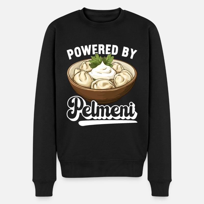 Pelmeni Cuisine russe - Pull Premium bio Homme - noir