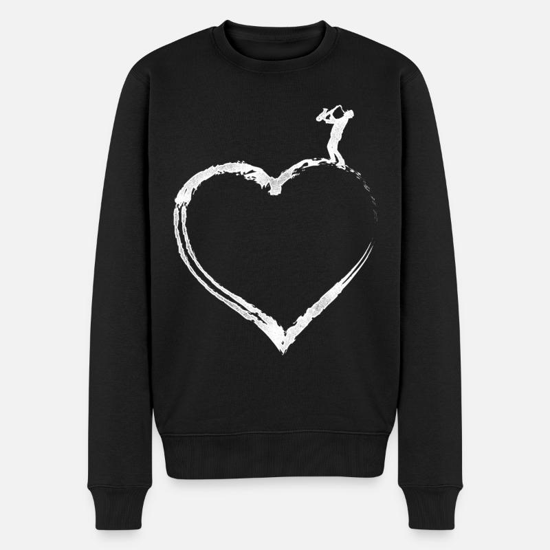 Saxophone Heart - Männer Premium Bio Pullover - Schwarz