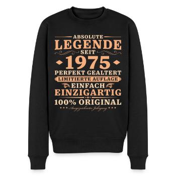 1975 Jahrgang Perfekt Gealtert Vintage Geburtstag - Männer Premium Bio Pullover - Schwarz - Vorne - Nico (187cm)