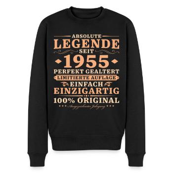 1955 Jahrgang Perfekt Gealtert Vintage Geburtstag - Männer Premium Bio Pullover - Schwarz - Vorne - Nico (187cm)