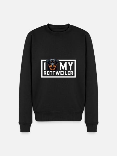 I love my Rottweiler - Men's Premium Organic Jumper - black