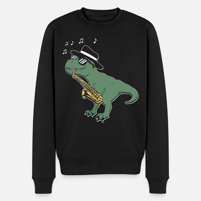 Saxophones T-Rex Jazz - Pull Premium bio Homme - noir