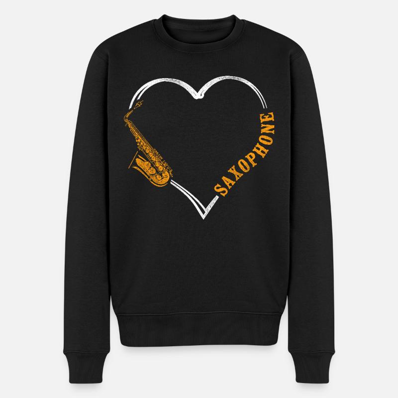 Saxophones Saxophones - Pull Premium bio Homme - noir