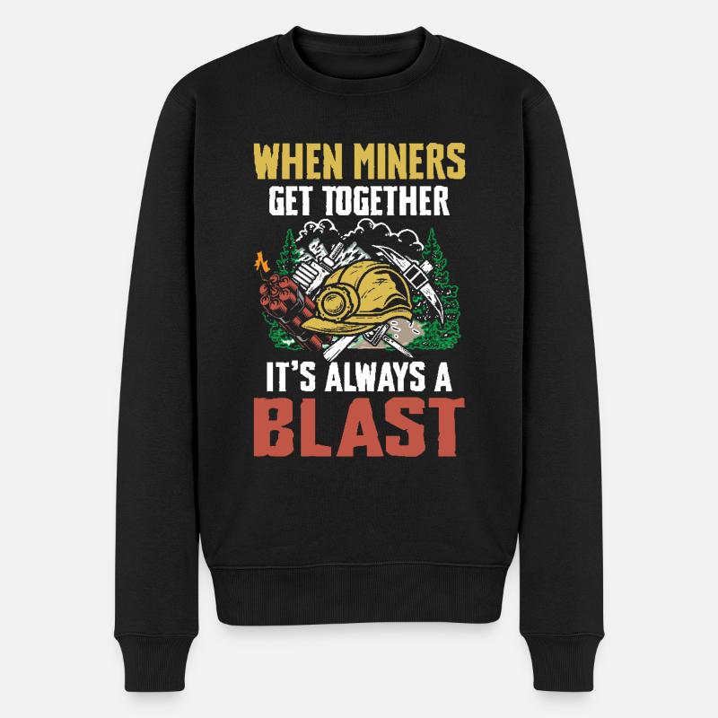 When Miners Get Together - Männer Premium Bio Pullover - Schwarz