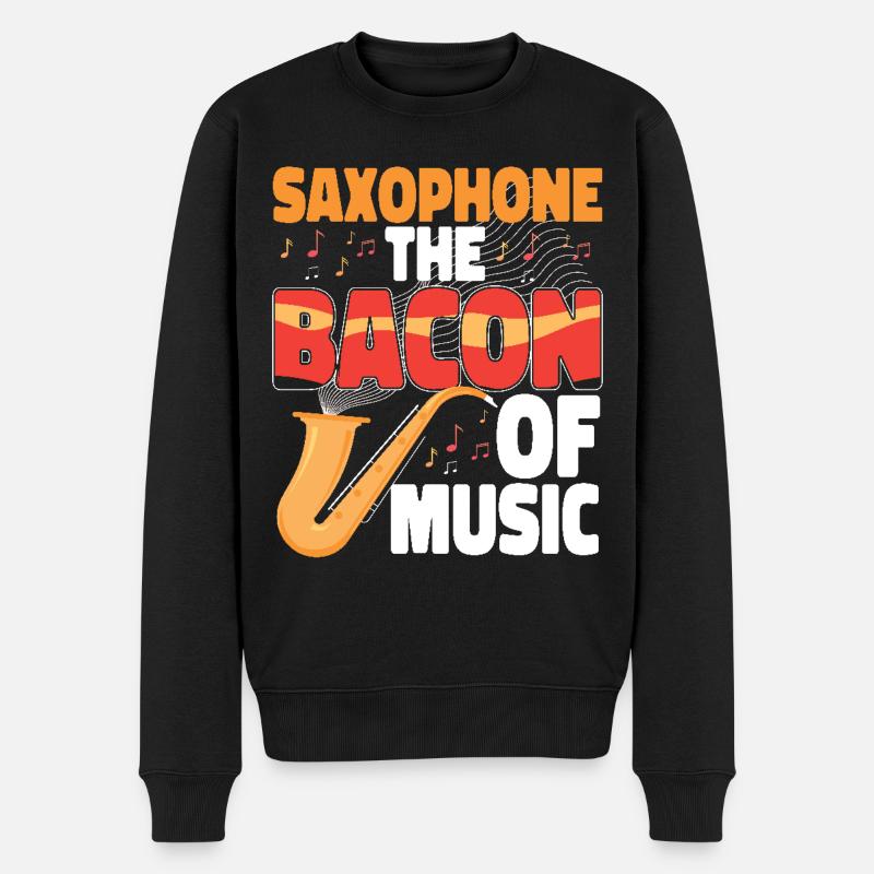 Saxophones Saxophones Le Bacon De - Pull Premium bio Homme - noir