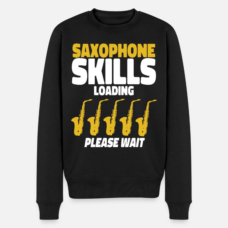 Saxophone Saxophone Compétences Chargement - Pull Premium bio Homme - noir