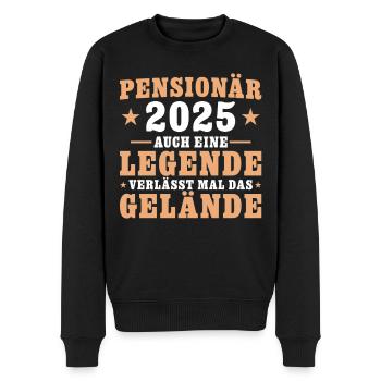 Pensionär 2025 Beamter Ruhestand Pension - Männer Premium Bio Pullover - Schwarz - Vorne - Nico (187cm)