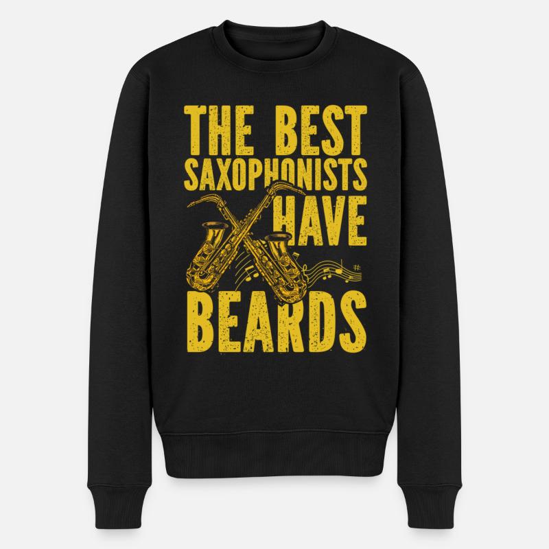 Saxophones Barbe Le Meilleur - Pull Premium bio Homme - noir