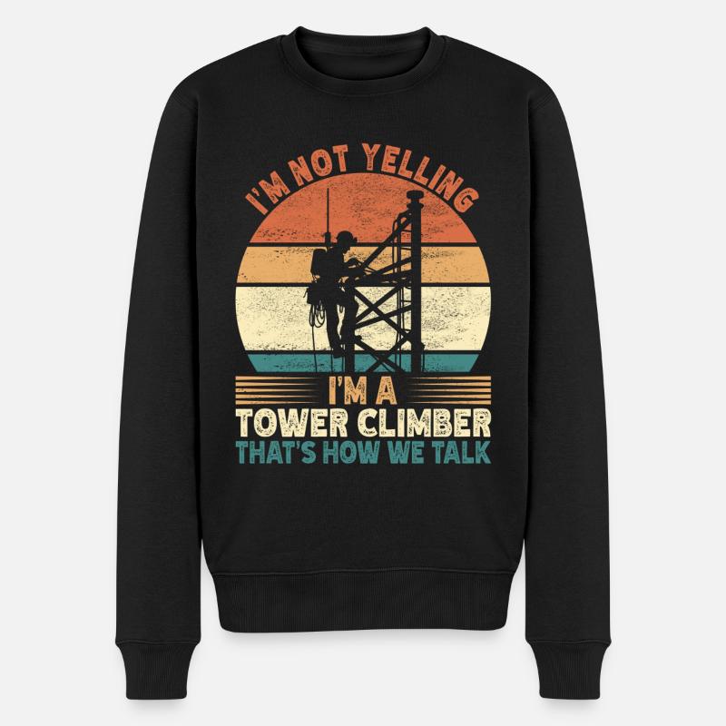 Grimpeurs industriels Tours Grimpeurs industriels - Pull Premium bio Homme - noir