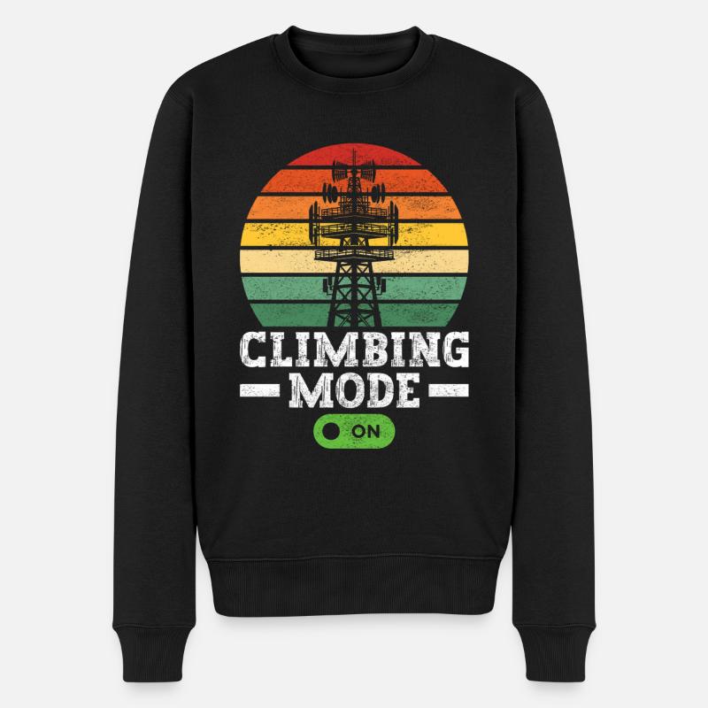 Industriekletterer Tower Climber Industrieklettern - Männer Premium Bio Pullover - Schwarz