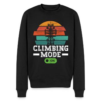 Industriekletterer Tower Climber Industrieklettern - Männer Premium Bio Pullover - Schwarz - Vorne - Nico (187cm)
