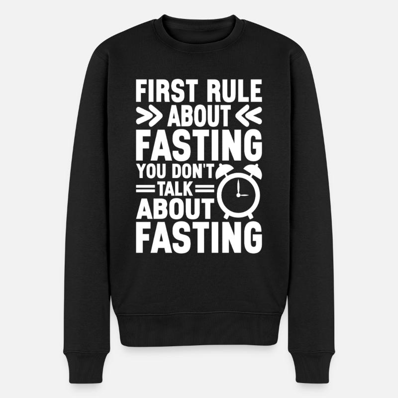 Intermittent fasting Intermittent fasting - Men's Premium Organic Jumper - black