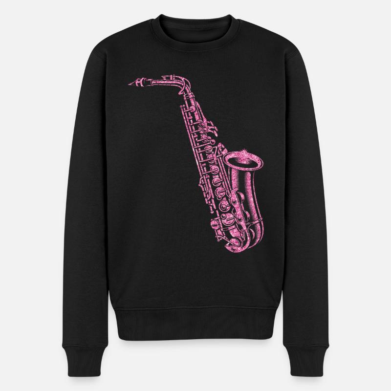Saxophone Diamants - Pull Premium bio Homme - noir