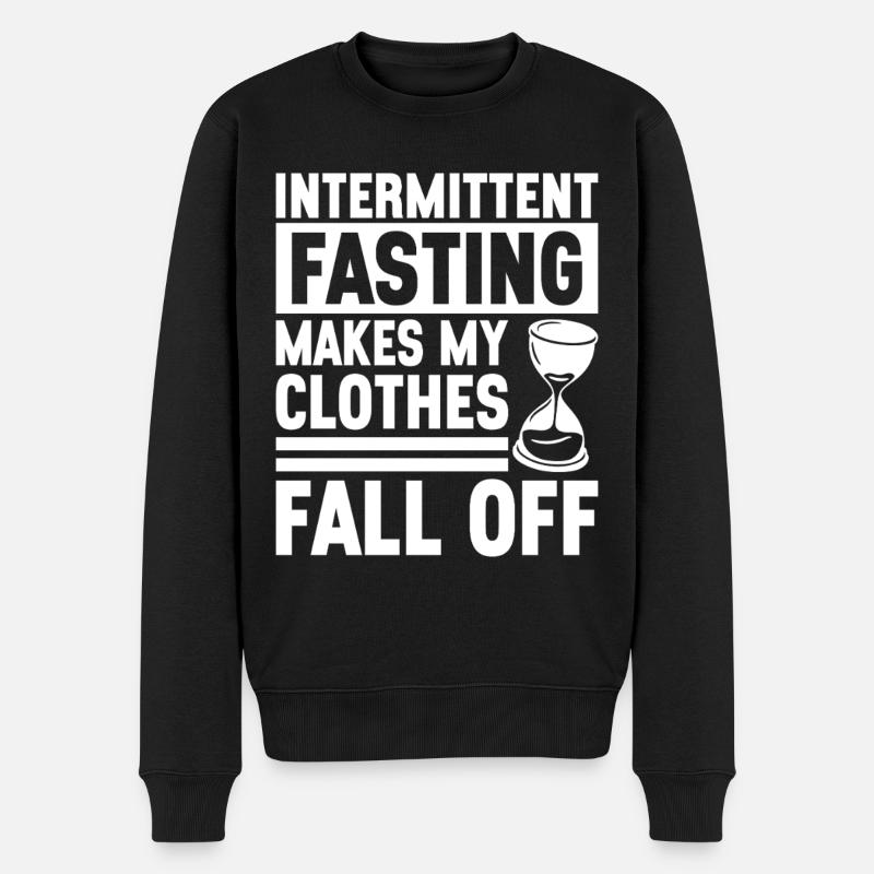 Intermittent fasting Intermittent fasting - Men's Premium Organic Jumper - black