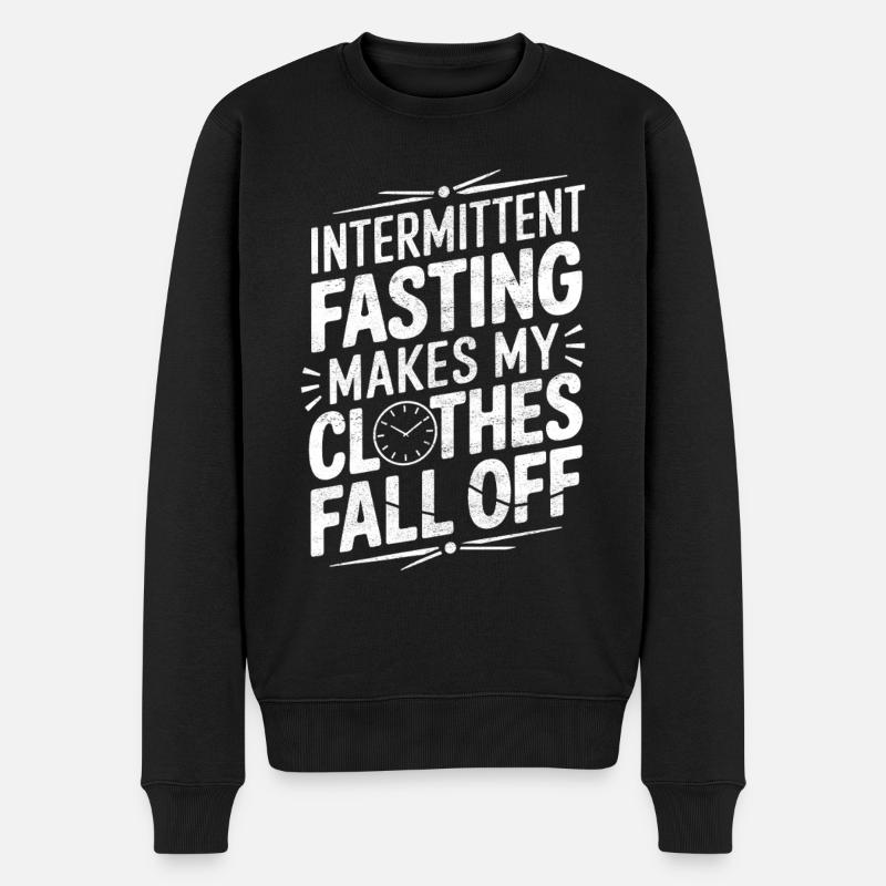 Intervallfasten Intermittierendes Fasten - Männer Premium Bio Pullover - Schwarz