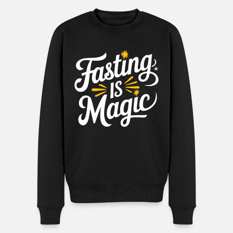 Intermittent fasting Intermittent fasting - Men's Premium Organic Jumper - black