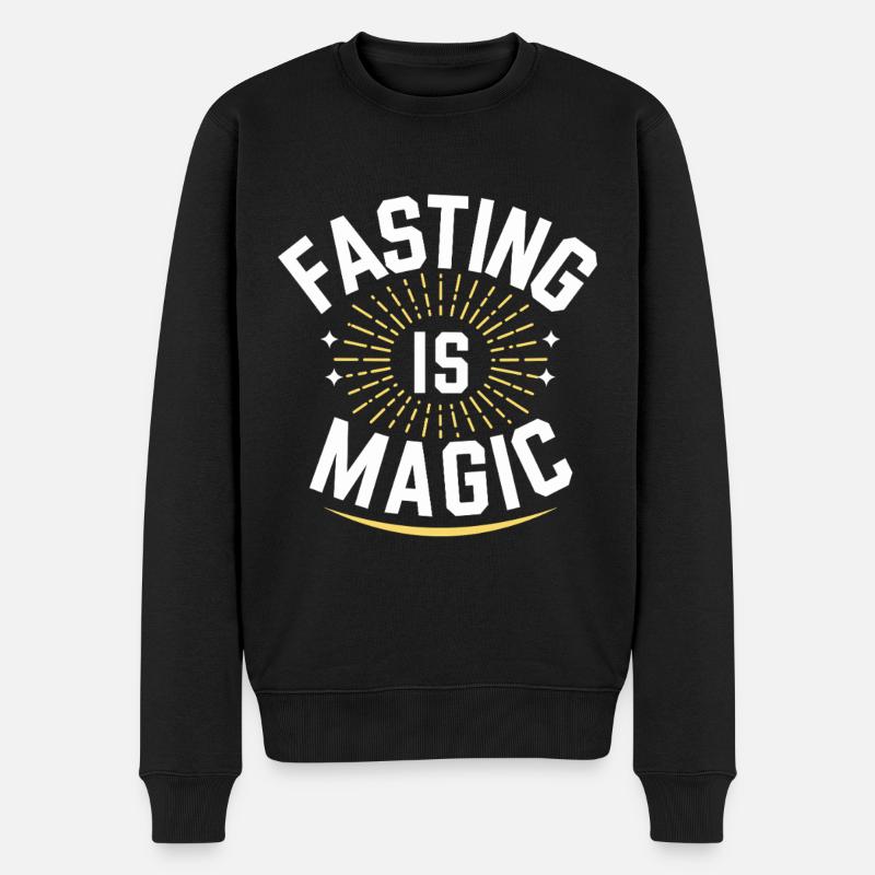 Intermittent fasting Intermittent fasting - Men's Premium Organic Jumper - black