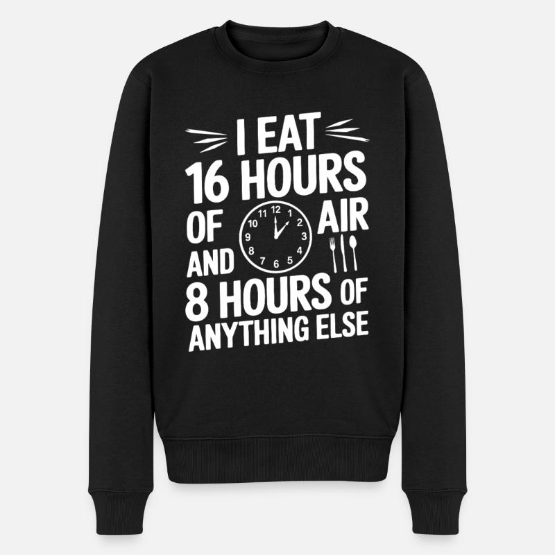 Intermittent fasting Intermittent fasting - Men's Premium Organic Jumper - black