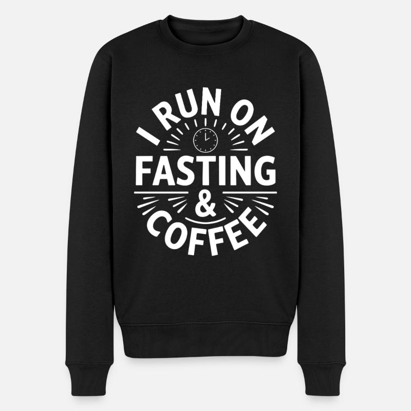 Intermittent fasting Intermittent fasting - Men's Premium Organic Jumper - black