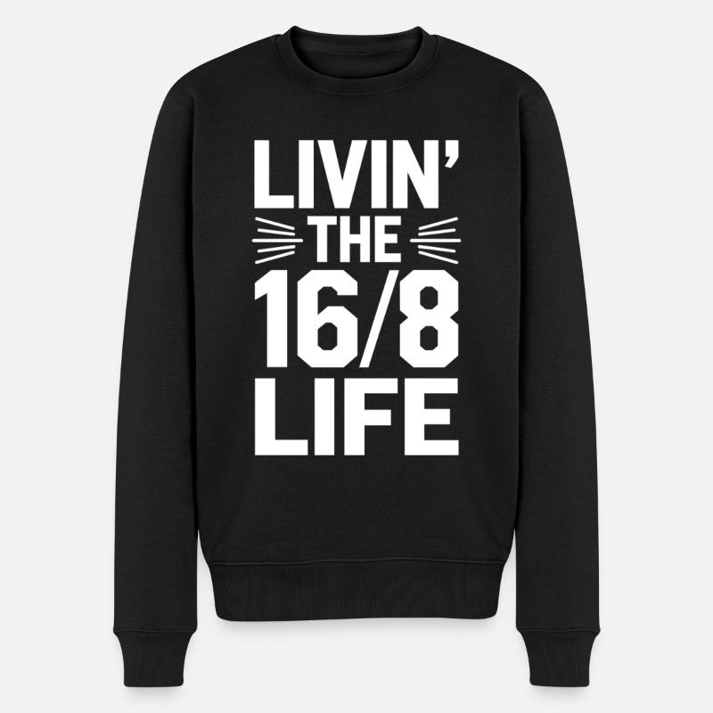 Intermittent fasting Intermittent fasting - Men's Premium Organic Jumper - black