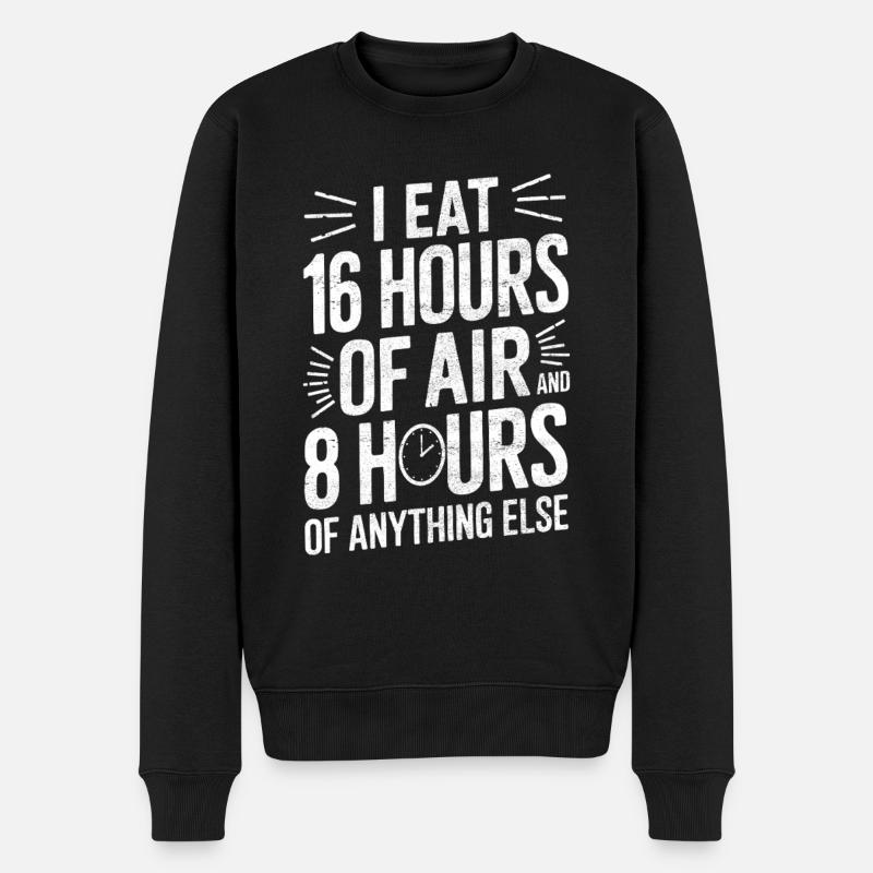 Intermittent fasting Intermittent fasting - Men's Premium Organic Jumper - black