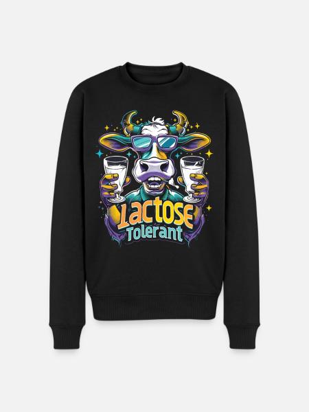 Lactose tolerant - Men's Premium Organic Jumper - black