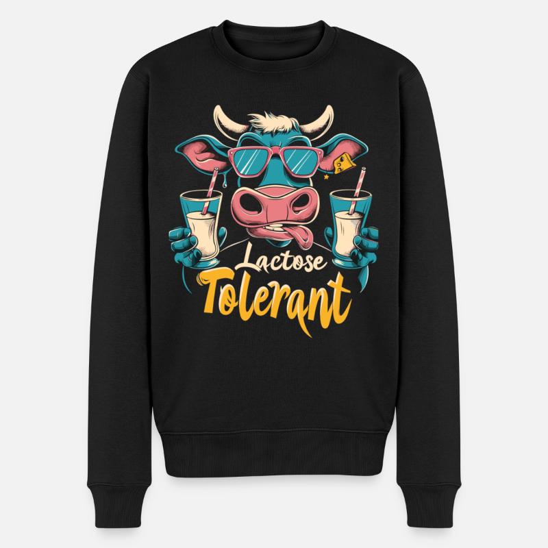 Tolérant au lactose - Pull Premium bio Homme - noir