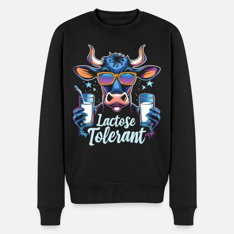 Tolérant au lactose - Pull Premium bio Homme - noir