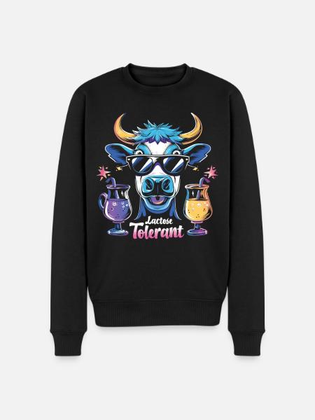 Lactose tolerant - Men's Premium Organic Jumper - black