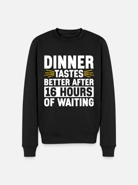 Intermittent fasting Intermittent fasting - Men's Premium Organic Jumper - black