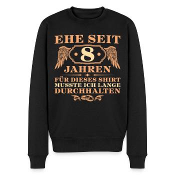 8. Hochzeitstag Blechhochzeit Geschenk - Männer Premium Bio Pullover - Schwarz - Vorne - Nico (187cm)