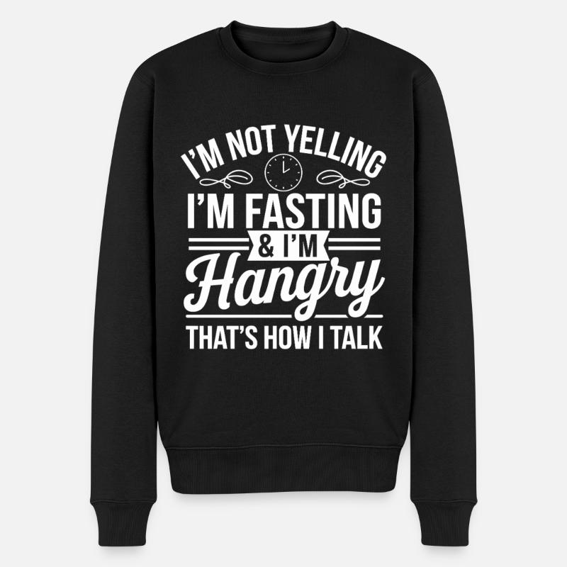 Intermittent fasting Intermittent fasting - Men's Premium Organic Jumper - black