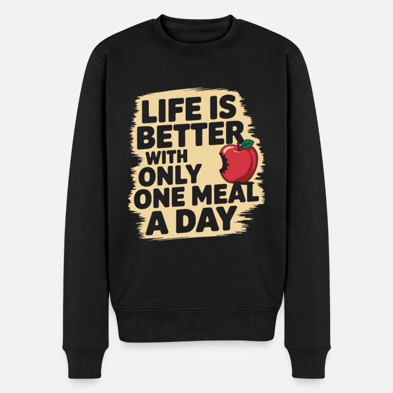 Intermittent fasting Intermittent fasting - Men's Premium Organic Jumper - black