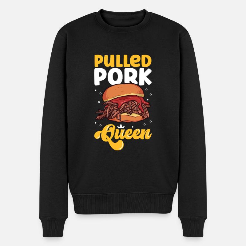 Pulled Pork Sandwich Queen - Männer Premium Bio Pullover - Schwarz