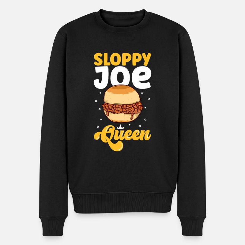 Sloppy Joe Queen - Männer Premium Bio Pullover - Schwarz