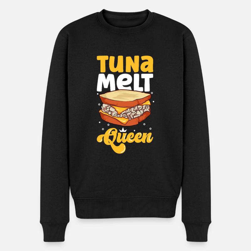 Tuna Melt Sandwich Queen - Männer Premium Bio Pullover - Schwarz