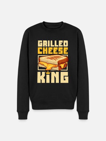 Grilled Cheese Sandwich King - Men's Premium Organic Jumper - black