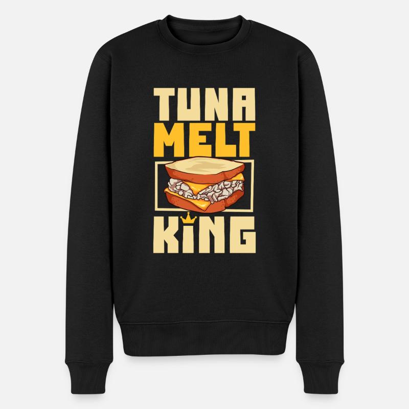 Tuna Melt Sandwich King - Männer Premium Bio Pullover - Schwarz